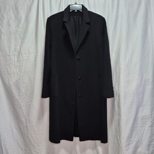 NWOT Woman's Fleurette Black 100% Cashmere Maxi Coat Sz 12